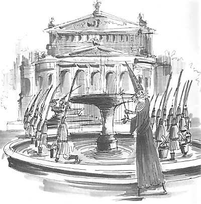 J.W. Goethe „Der Zauberlehrling“ vor der Alten Oper Frankfurt
